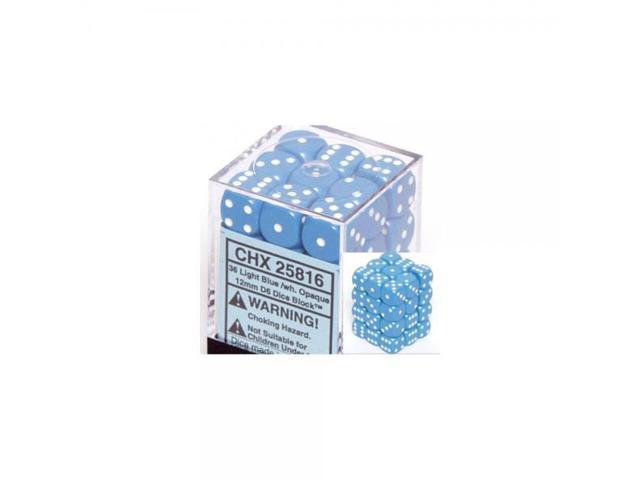 Chessex Frosted Dice D6 12mm Clear W/black 36 MINT for sale online 
