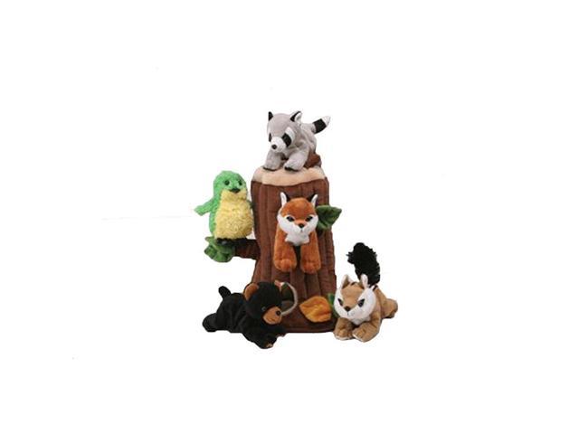 Plush Treehouse with Animals - Five (5) Stuffed Forest Animals Plush Treehouse with Animals - Five (5) Stuffed Forest Animals