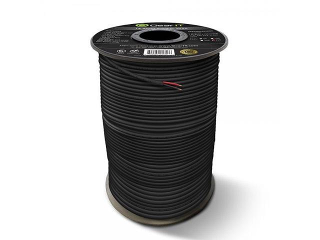 Oxygen Free Copper UL CL3 Rated for Outdoor Direct Burial and in-Wall Installation Speaker Cable 10 AWG CL3 OFC Outdoor Speaker Wire GearIT Pro Series 10 Gauge 50 Feet / 15.24 Meters/Black