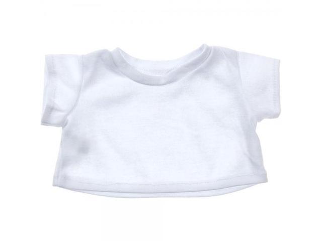 White T-Shirt Outfit Teddy Bear Clothes Fits Most 14"-18" Build-a-bear and Make 