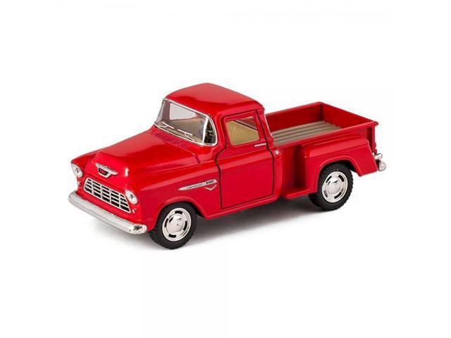 Red 1955 Chevy Stepside Pick-Up Die Cast Collectible Toy Truck by