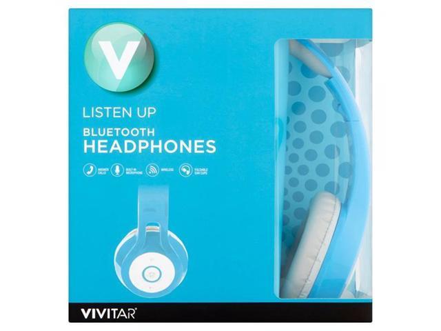Vivitar Listen Up Bluetooth Over Ear Headphones (Blue)