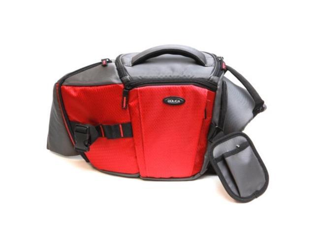 Dolica SB-015RD Sling Backpack for DSLR, (Red/Gray)