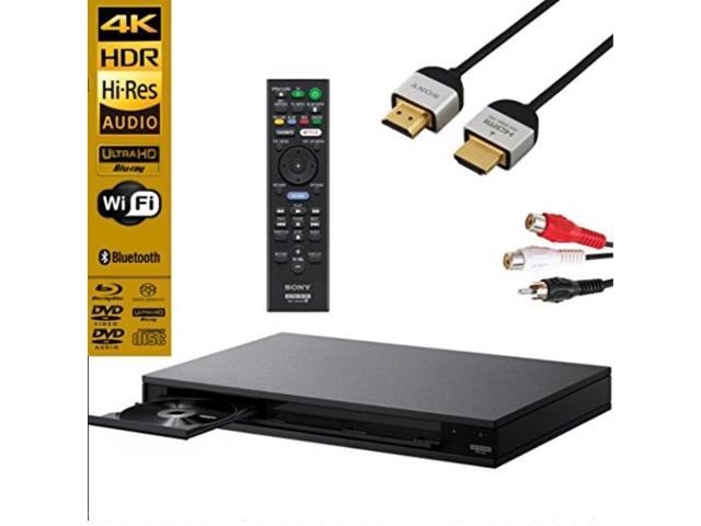 Sony UBPX800 Streaming 4K Ultra HD 3D Hi-Res Audio Wi-Fi and Bluetooth  Built-in Blu-ray Player with A 4K HDMI Cable and Remote Control- Black