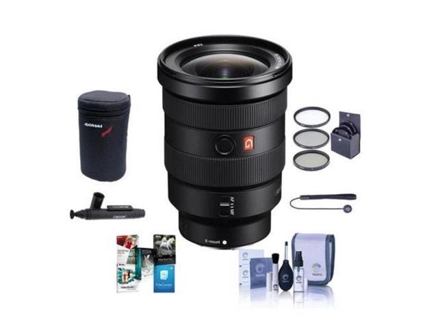 Sony FE 16-35mm f/2.8 GM (G Master) E-Mount NEX Camera Lens - Bundle With 82mm Filter Kit, Lens Case, Cleaning Kit, Capleash II, Lenspen Lens Cleaner, Software Package