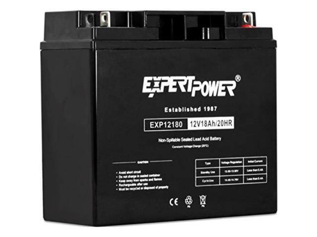 Photo 1 of expertpower exp12180 12 volt 18 ah rechargeable battery with nuts and bolts