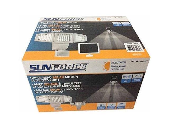 Sunforce Solar Triple Head Motion Activated Security Light 1500 Lumens
