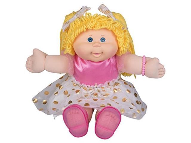 cabbage patch doll blonde hair blue eyes
