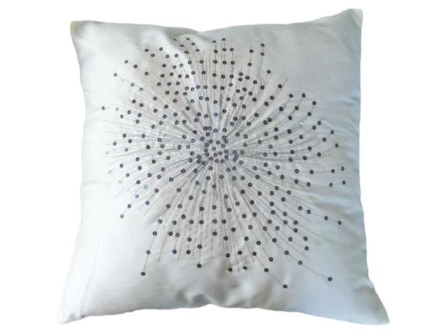 decorative designer's floral throw pillow cover 18" black/white