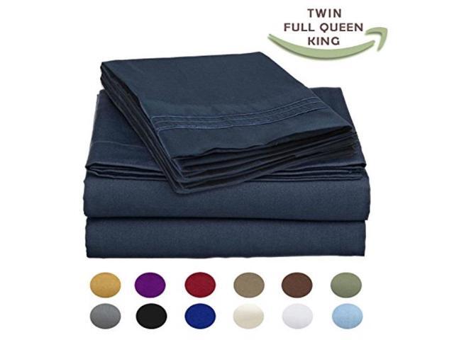 12 Colors Bed Sheet Set Egyptian Comfort 1800 Series 6 Pieces