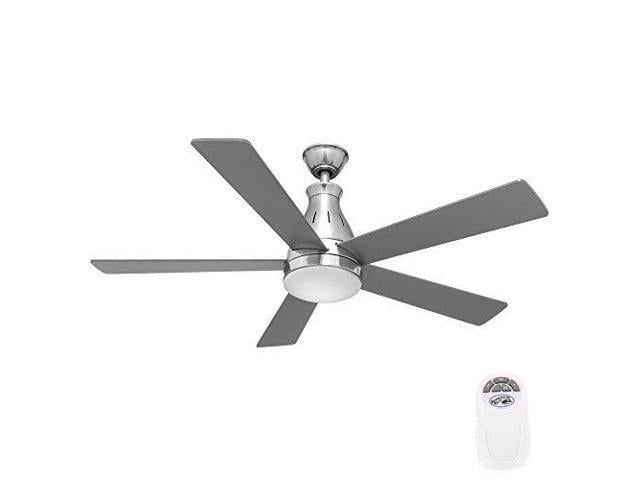 Hampton Bay Cobram 48 In Integrated Led Indoor Nickel Ceiling Fan