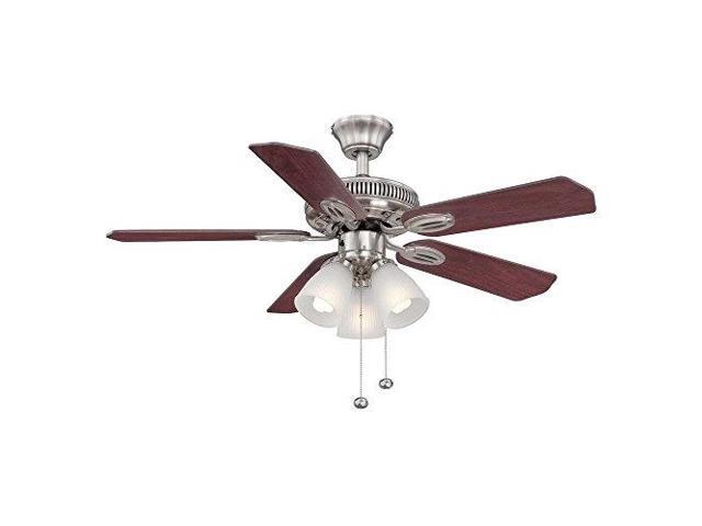 Hampton Bay Glendale 42 In Indoor Brushed Nickel Ceiling Fan With