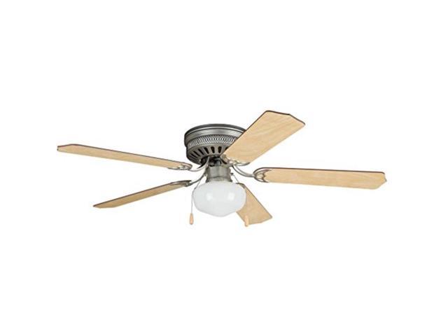 Litex Cc52bp5c1 Celeste Deluxe 52 Brushed Pewter Ceiling Fan With Five Reversible Ash Mahogany Fan Blades Opal Frosted Glass And Single Light Kit