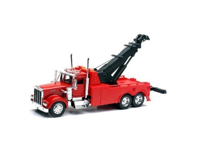New Ray Peterbilt Black Tow Truck with Red Peterbilt Cab 1/32 Scale Diecast 