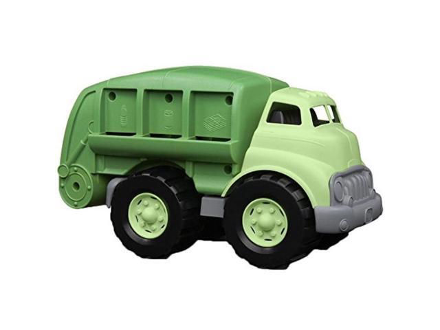 green toys recycling truck in green color  bpa free, phthalates free garbage truck for improving gross motor, fine motor skills. kids play vehicles