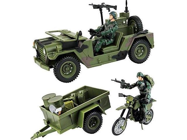 Click N Play Military Logistics Transport Unit 16 Piece Play Set With Accessories Newegg Com