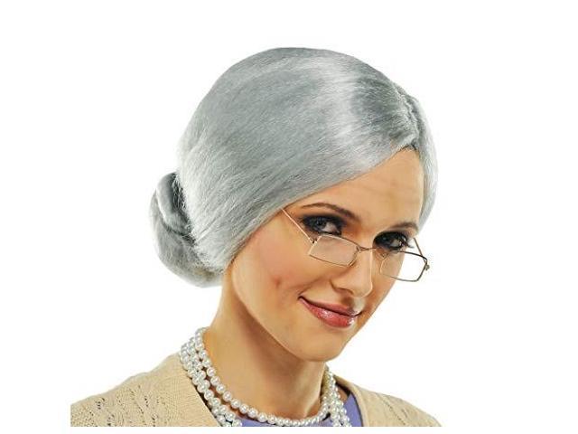 old lady blue hair wigs