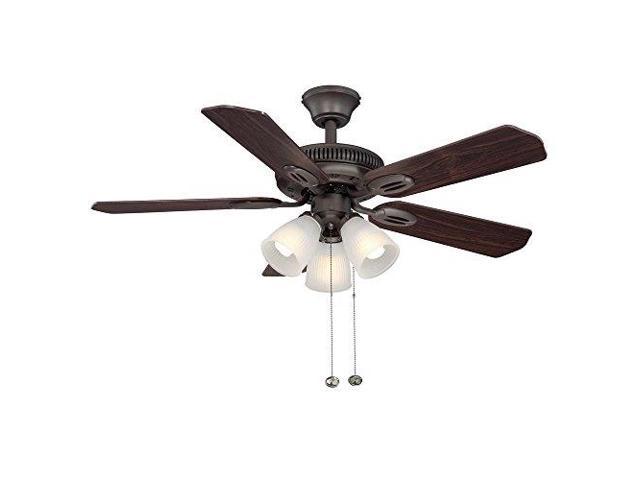 Hampton Bay Am212orb Glendale 42 In Indoor Bronze Ceiling Fan With Light Kit