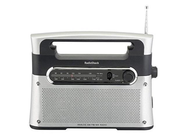 radioshack portable analog tuning am/fm/weather tabletop radio
