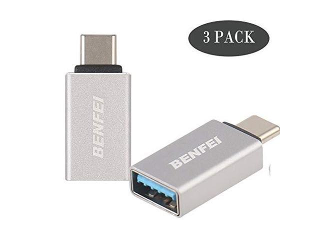 USB C to USB 3.0 Adapter 3 Pack,Benfei USB C to A Male to Female Adapter Black Google Pixel Samsung Galaxy Note 8 and More Galaxy S8 S8+ S9 Compatible with MacBook 2018 2017 2016 Nexus