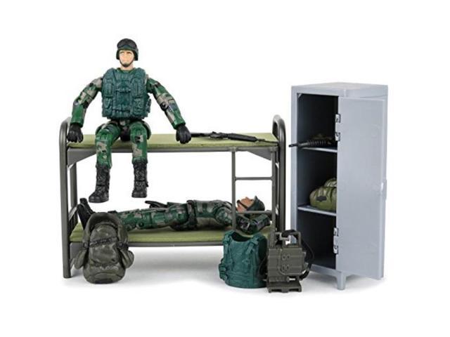 Photo 1 of click n' play military life living quarters bunk bed 14 piece play set with accessories.