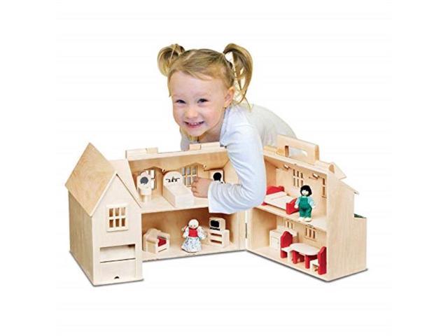 Photo 1 of * DAMAGED melissa & doug fold & go dollhouse