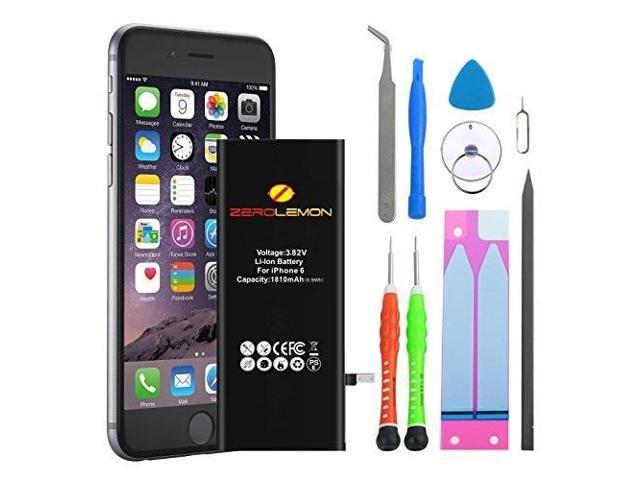 ZeroLemon iPhone 6 1810mAh Replacement Battery Kit With All Repair Tools & Instruction [NOT for iPhone 6 Plus /6s /6s Plus]