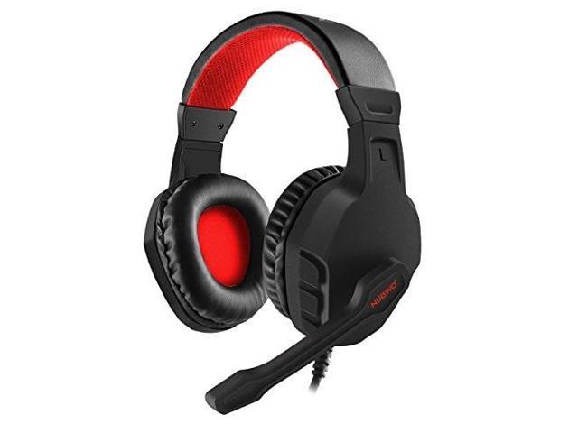 nubwo u3 3.5mm gaming headset for pc, ps4, laptop, xbox one, mac, ipad, nintendo switch games, computer game gamer over ear flexible microphone volume control with mic