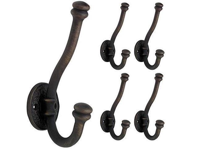 Franklin Brass FBCHHB5-FB-C Ball End Coat and Hat Hook 5-Pack Flat Black 5 Piece 