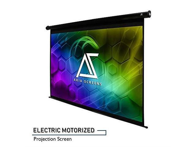 Akia Screens 104 Motorized Electric Projector Projection Screen