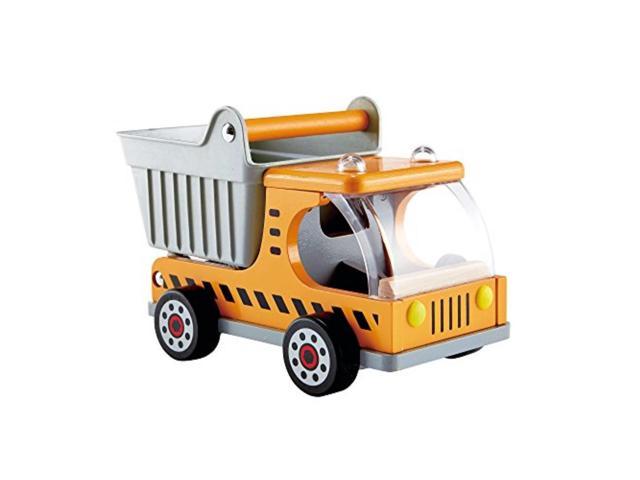 hape dump truck kid's wooden construction toys vehicle