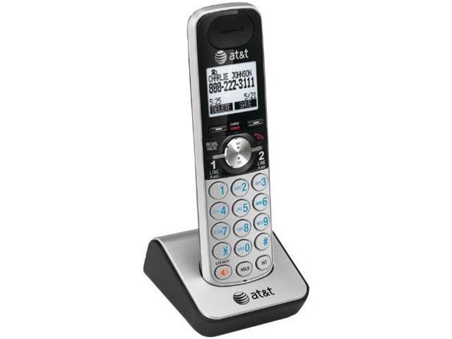 Photo 1 of at&t tl88002 accessory cordless handset, silver/black | requires an at&t tl88102 expandable phone system to operate