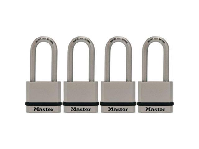 Photo 1 of MISSING TWO KEYS, master lock padlock, magnum solid steel lock, 13/4 in. wide, m530xqlh pack of 4keyed alike