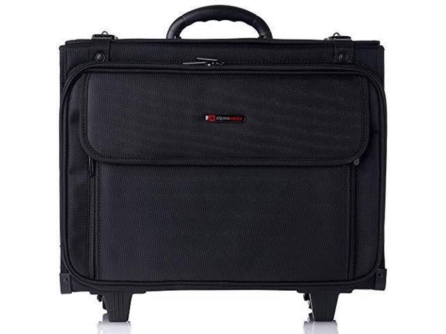 Alpine Swiss AS5518 Rolling Briefcase 19- Black