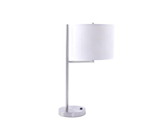 Fangio Lighting 1752 20 Inch Metal Table Lamp In Brushed Nickel Newegg Com