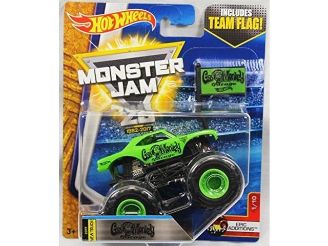 Hot Wheels Monster Jam 1 64 Gas Monkey Garage With Team Flag