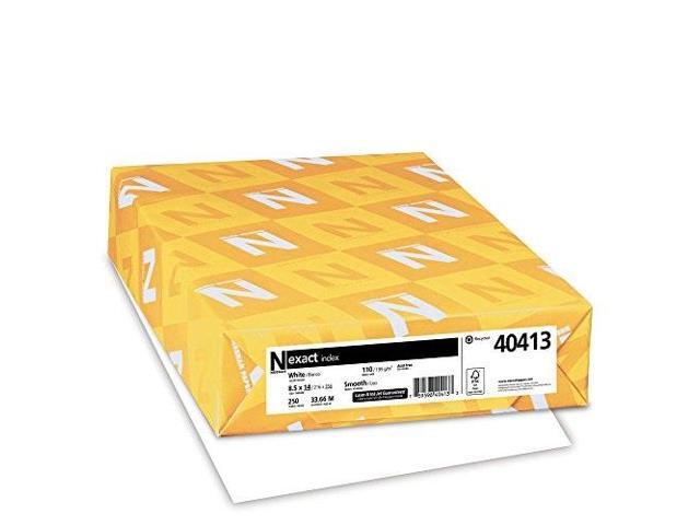Neenah exact index cardstock, 250 sheets, White, 94 brightness, 110lb, 8.5x 14inch (759598404133)