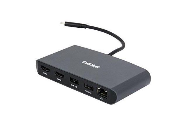 caldigit thunderbolt 3 mini dock portable, bus powered, non charging,  40gbs, dual 4k display adapter, usb 3.0/2.0 and gigabit ethernet lan for