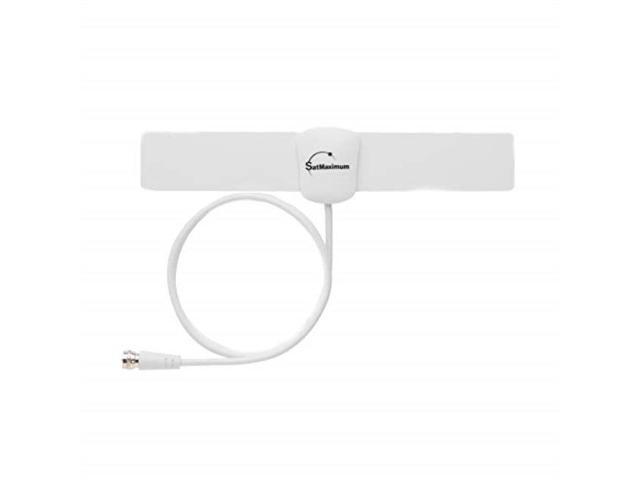 White Digital Indoor Leaf Flat Tv Antenna Hdtv Dtv Signal Hd Vhf Uhf High Gain