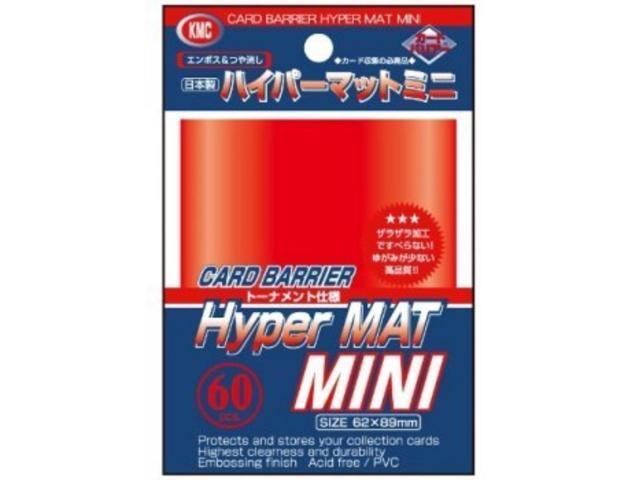 60 Kmc Hyper Mat Red Small Mini Size Sleeves Japanese Size Yugioh