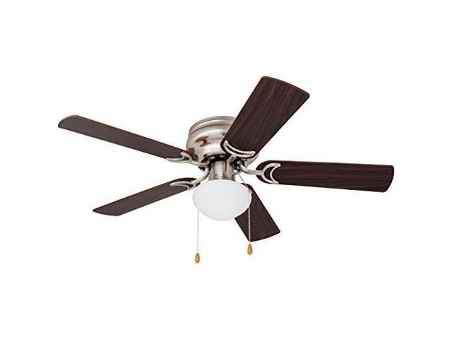 Prominence Home 8002901 Alvina Led Globe Light Hugger Low Profile Ceiling Fan 42 Inches Satin Nickel