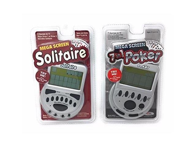 Mega Screen Klondike Solitaire with Batteries Electronic Handheld Games for Kids 