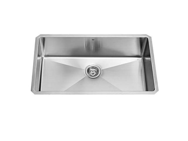 Vigo Vgr3219c 32 Inch Kitchen Sink Undermount 16 Gauge Single Bowl Stainless Steel Kitchen Sink Commercial Grade Sink With Rounded Corners And