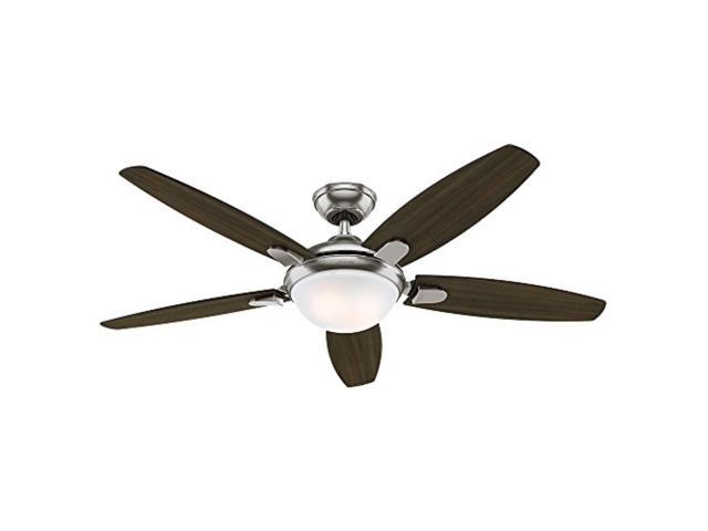 Hunter 59013 Contempo 52 Ceiling Fan With Light With Handheld Remote Large Brushed Nickel Newegg Com