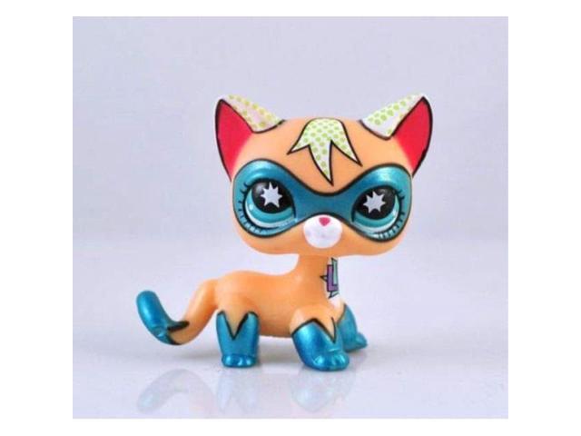 Llps Rare Super Hero Short Hair Kitty Blue Eyes Cat Comic Con