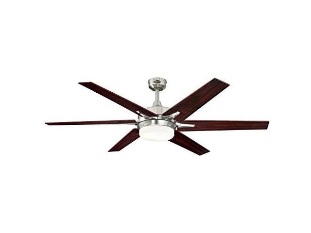 Westinghouse Lighting 7207700 Cayuga 60inch Brushed Nickel Indoor Ceiling Fan Dimmable Led Light Kit With Opal Frosted Glass Newegg Com