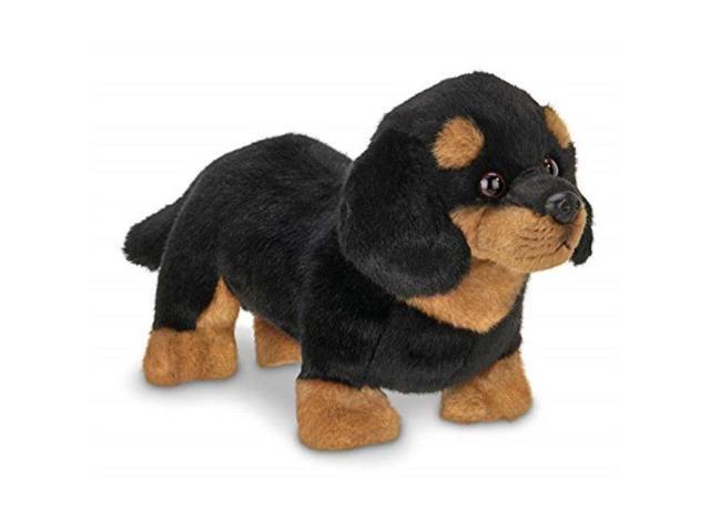 black and tan stuffed dog