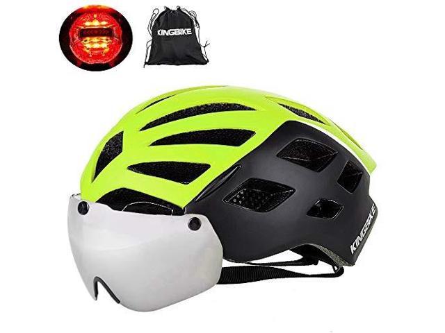 Kingbike Bike Helmet Bicycle Helmets Cycling For Adults Men Women Youth Detachable Magnetic Visor Shield Goggles Uv4000 Protection Led Rear Light Mtb Road Commute Street Specializedgreen Newegg Com - cloud 9 snowboard helmet and goggles a hat by roblox