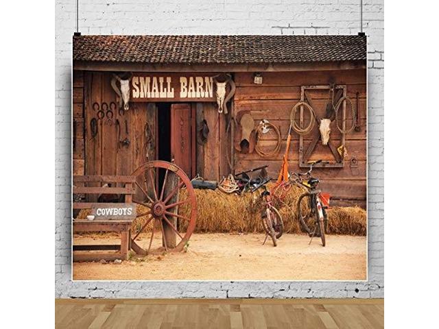 Aofoto 10x8ft Western Barn Backdrops Wild West Country Cowboy