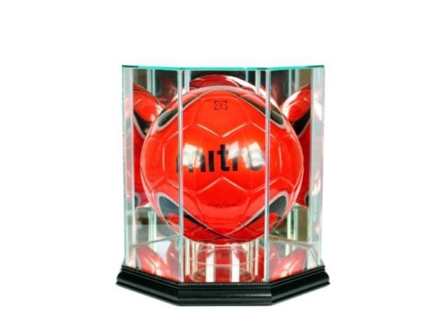 perfect cases mls octagon soccer ball glass display case, black